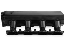 Hi-Ram Low-Profile Sheet Metal Fabricated Intake Manifold GM Ls1/Ls2/Ls6 102Mm Throttle Body Opening + Fuel Rail Kit Black With Logo Low Profile Mounting Provision For Map Sensor On Rear Of Intake Plenum Use GM #12592525 Sniper EFI