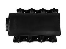 Hi-Ram Low-Profile Sheet Metal Fabricated Intake Manifold GM Ls1/Ls2/Ls6 102Mm Throttle Body Opening + Fuel Rail Kit Black With Logo Low Profile Mounting Provision For Map Sensor On Rear Of Intake Plenum Use GM #12592525 Sniper EFI