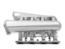 Fabricated Intake Manifold Dual Plenum 92Mm Ls1/2/6, Rail Kit Dual Plenum Inch Intake Manifold 92Mm Throttle Body Bore For GM Ls1/2/6 Engines (Includes Installation Kit, And Fuel Rail Kit) Silver Finish Sniper EFI