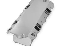 Sheet Metal Fabricated Intake Manifold Small Block Chevy Sbc Dual Quad Single Plane Carbureted Silver With Logo Sniper EFI