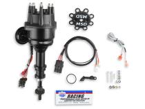 MSD Black Distributor, Ford, 351C-460, Ready-To-Run, Steel Gear MSD'S Black Distributor With Small Diameter Cap And Ready To Run W/Vacuum Advance And Steel Gear, No Ignition Box Needed MSD Ignition