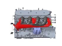 LS Swap Exhaust Manifolds Rear Dump Sbc Exit Natural Cast Multi-Fit GM Gen III, Iv LS Engines 2.50-In. Outlet Hooker BlackHeart