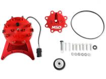 MSD Front Drive Distributor With Adjustable Cam Sync Big Block Chevy Front Drive Distributor With Adjustable Hall-Effect Cam Sync Sensor Ideal For Triggering EFI Systems MSD Ignition