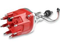 Distributor, Ford 289-302/Steel Gear/Holley Hi-Ram MSD'S Pro-Billet Small Diameter Distributor W/Red Cap And Steel Gear MSD Ignition