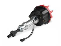 Distributor, Billet Ford 351W, For Edelbrock Victor Jr, W/Steel Gear MSD'S Billet Distributor For Use With Edelbrock Victor Jr. Intake Manifold, W/Steel Gear. Requires The Use Of MSD 6, 7, 8 Series Ignition MSD Ignition