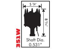 Ford V8 351W Billet Distributor Fits 351W With Iron Gear. Must Be Used With An MSD 6, 7 Or 8-Series Ignition MSD Ignition
