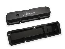 Valve Cover Fabricated Aluminum Ford Fe Tall Black Finish 1958-1976 Ford Fe 332-428 Cubic Inch Short Bolt Sniper EFI