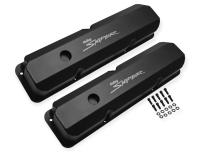Valve Cover Fabricated Aluminum Ford Fe Tall Black Finish 1958-1976 Ford Fe 332-428 Cubic Inch Short Bolt Sniper EFI