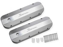 Valve Cover Fabricated Aluminum Bbc Natural Anodized 1965-2000 Chevrolet Big Block 396-454 1/4 Inch Thick Billet Rail Sniper EFI