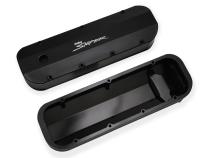 Valve Cover Fabricated Aluminum Bbc Black 1965-2000 Chevrolet Big Block 396-454 1/4 Inch Thick Billet Rail Sniper EFI