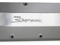 Valve Cover Fabricated Aluminum Bbc Natural Anodized 1965-2000 Chevrolet Big Block 396-454 1/4 Inch Thick Billet Rail Sniper EFI