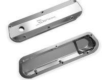 Valve Cover Fabricated Aluminum Ford Small Block Natural Anodized 1962-85 Ford Windsor Small Block 260-351 Cubic Inch 1/4 Inch Thick Billet Rail Sniper EFI