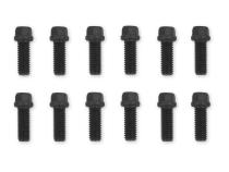 Header Bolts -3/8-16 x 1 Inch Hex Head Black Oxide Fits AMC 290-401, Chevrolet Small Block 262-400, Chrysler 383-440 except Hemi, Pontiac 326-455, Oldsmobile 330-455 Mr Gasket