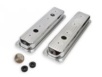 Chrome Valve Covers Finned Fits 1987-2002 Chevrolet 305-350 Gen I Small Block Mr Gasket