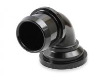 Water Neck Swivel 90 Degree Angle Black Fits 2003-Up Mopar Gen III Hemi Engines 90 Degree Holley