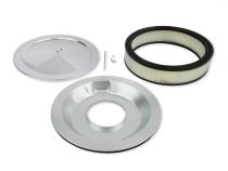 Competition Air Cleaner Chrome Fits 2, 3, and 4 Barrel Carburetors with 5-1/8 Inch Neck Mr Gasket