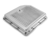 Transmission Oil Pan Polished Aluminum Fits GM TH350 Stock Depth and Capacity Finned Design Mr Gasket