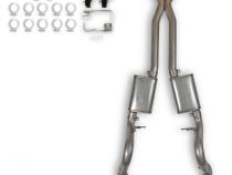 1970-1974 Mopar E-Body Gen III Hemi Swap Exhaust System 3 Inch Dual 304 Stainless Steel With Quad Polished Tips Fits Into Slots In Bottom Of The R, T Style Rear Valance Panel Hooker BlackHeart