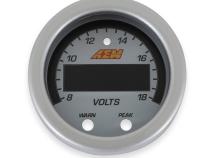 X-Series Volt Gauge Accessory Kit Silver Bezel and White Faceplate AEM Electronics