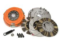 Multi-Disc Clutch and Flywheel Kit 51.75 lbs 166 Tooth Gear 0 in/oz Internally Balanced 6 Bolt Crank 1300 ft/lbs Capacity 10.4 Inch Diameter 26-Spline Fits Pontiac Cars 8 Cyl Centerforce DYAD DS 10.4