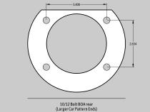 Brake System 14 Inch Rear Extreme+ with Park Brake Black 55-57 Chevy Full Size Car BAER Brakes