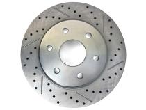 Rotor Replacement Rear 14 Inch 1.180 Inch Thick Slot Drill W/Zinc Drivers Side BAER Brakes