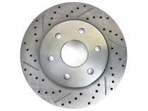 Rotor Replacement Rear 14 Inch 1.180 Inch Thick Slot Drill W/Zinc Passengers Side BAER Brakes