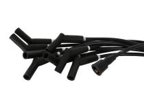 8mm 1964-1973 Ford Mustang Logo Ignition Wires Black Scott Drake