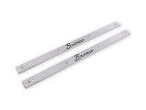 Door Sill Plates with 1966-1977 Ford Bronco Logo Billet Aluminum Pair Scott Drake