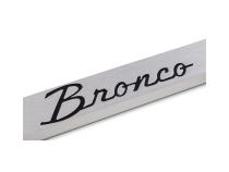 Door Sill Plates with 1966-1977 Ford Bronco Logo Billet Aluminum Pair Scott Drake
