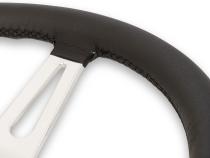 1965-1973 Ford Mustang Corso Feroce 15 Inch Black Leather Steering Wheel 9 Hole Scott Drake