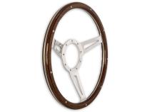 Steering Wheel Corso Feroce Shelby Style Wood and Aluminum 14 Inch Scott Drake