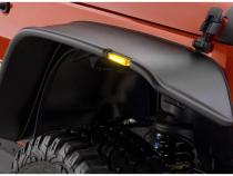 Black Jeep Flat Style Textured Finish Front Fender Flares For 2007-2018 Jeep Wrangler JK Bushwacker