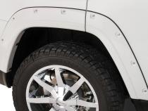 Black Pocket/Rivet Style Smooth Finish Rear Fender Flares For 2011-2016 Jeep Grand Cherokee (Excludes SRT8) Bushwacker