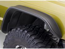 Black Jeep Flat Style Textured Finish 4-Piece Fender Flare Set For 1984-2001 Jeep Cherokee Bushwacker