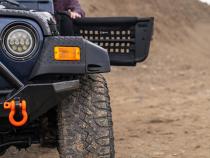 Black Trail Armor Front Corners For 1997-2006 Jeep Wrangler, Pair Bushwacker