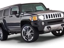 Black OE Style Smooth Finish 4-Piece Fender Flare Set For 2006-2010 Hummer H3 Bushwacker
