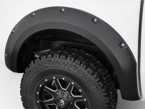 Black Pocket/Rivet Style Smooth Finish 4-Piece Fender Flare Set For 2011-2018 Ford Ranger Bushwacker