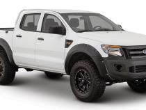 Black Pocket/Rivet Style Smooth Finish 4-Piece Fender Flare Set For 2011-2018 Ford Ranger Bushwacker