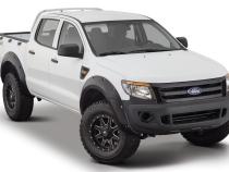 Black Pocket/Rivet Style Smooth Finish 4-Piece Fender Flare Set For 2011-2018 Ford Ranger Bushwacker