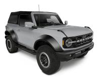 Black Extendafender Style Smooth Finish 4-Piece Fender Flare Set For 2021-2023 Ford Bronco, 2-Dr Bushwacker