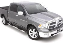 6 Inch Oval Straight Nerf Bars Polished Stainless 2009-2024 Dodge Ram 1500/2500/3500/4500/5500 Cab &amp;amp; Chassis Crew Cab Lund