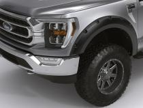 Black Forge Pocket/Rivet Textured Finish 4-Pc Fender Flare Set For 15-17 Ford F150 Bushwacker