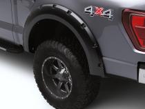 Black Forge Pocket/Rivet Textured Finish 4-Pc Fender Flare Set For 17-22 Ford F250/350/450 Bushwacker