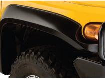 Black Extendafender Style Smooth Finish 4-Piece Fender Flare Set For 2007-2014 Toyota Fj Cruiser Bushwacker