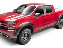 Black Forge Pocket/Rivet Textured Finish 4-Pc Fender Flare Set For 07-13 Toyota Tundra Excludes Model With Mud Flap Bushwacker