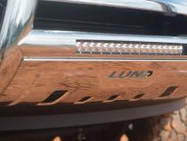 Bull Bar with LED Light Bar 3.5 Inch Oval Polished Stainless Steel 2004-2024 Ford F-150 Lund