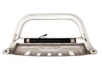Bull Bar with LED Light Bar 3.5 Inch Oval Polished Stainless Steel 2004-2024 Ford F-150 Lund