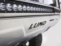 Bull Bar with LED Light Bar 3.5 Inch Oval Polished Stainless Steel 2017-2022 Ford F-250/F-350/F-450 Super Duty Lund