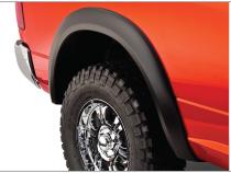 Black Extendafender Style Smooth Finish 4-Piece Fender Flare Set For 2006-2008 Dodge Ram 1500 2006-2009 Ram 2500, 3500 Fits 97.9/98.3 Inch Bed Bushwacker